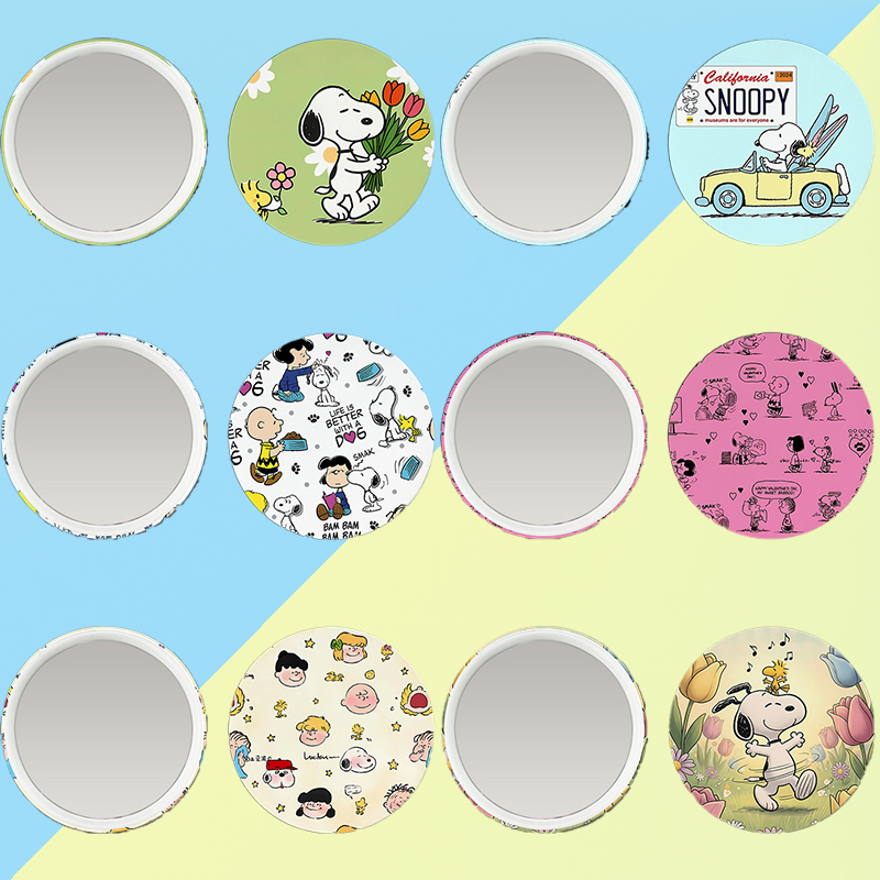 New Snoopys Badge Mirror Woman - Anime Girl Merchandise 评论和价格