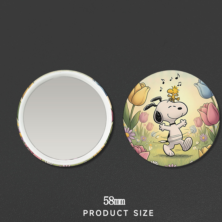 New Snoopys Badge Mirror Woman - Anime Girl Merchandise 评论和价格