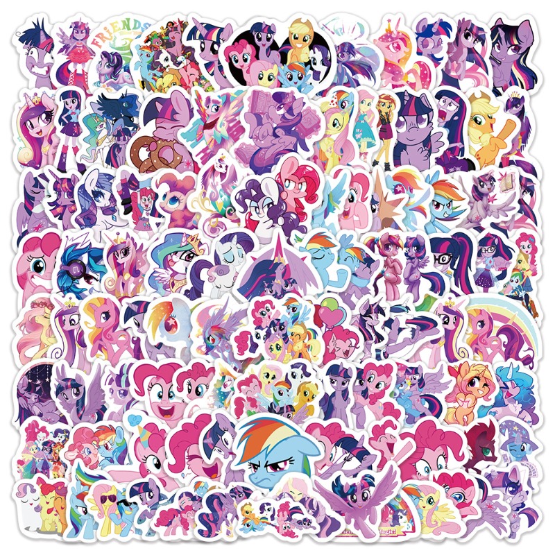100pcs Cartoon My Little Ponys - Anime Merchandise Gift 评论和价格