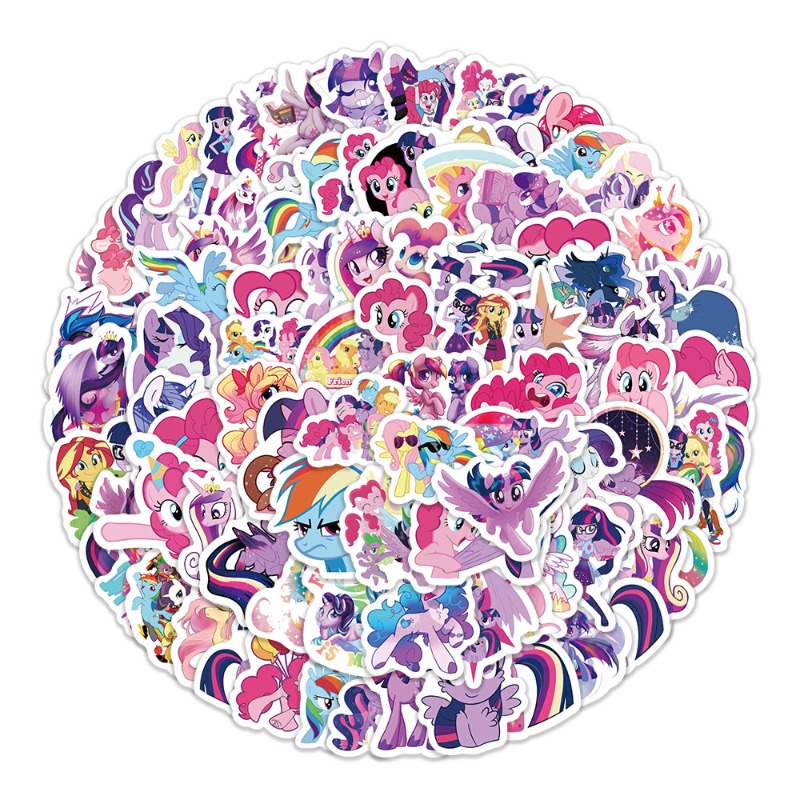 100pcs Cartoon My Little Ponys - Anime Merchandise Gift 评论和价格