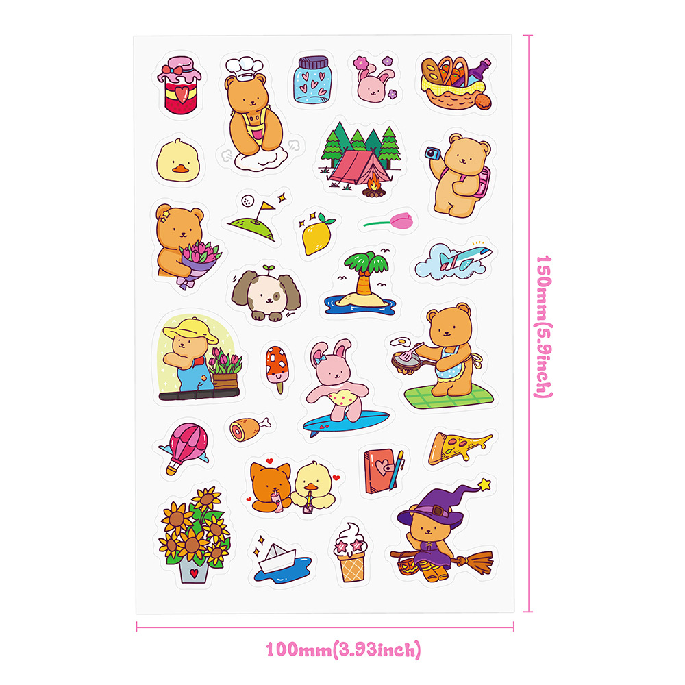 Adorable Bear Coloring Book Se - Sticker Sheet Set 评论和价格